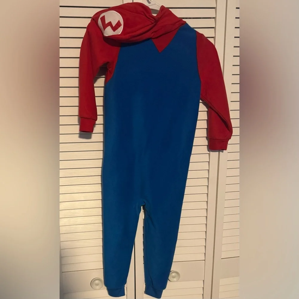 Super Mario Fleece Hooded Pajamas/Costume 4/5T